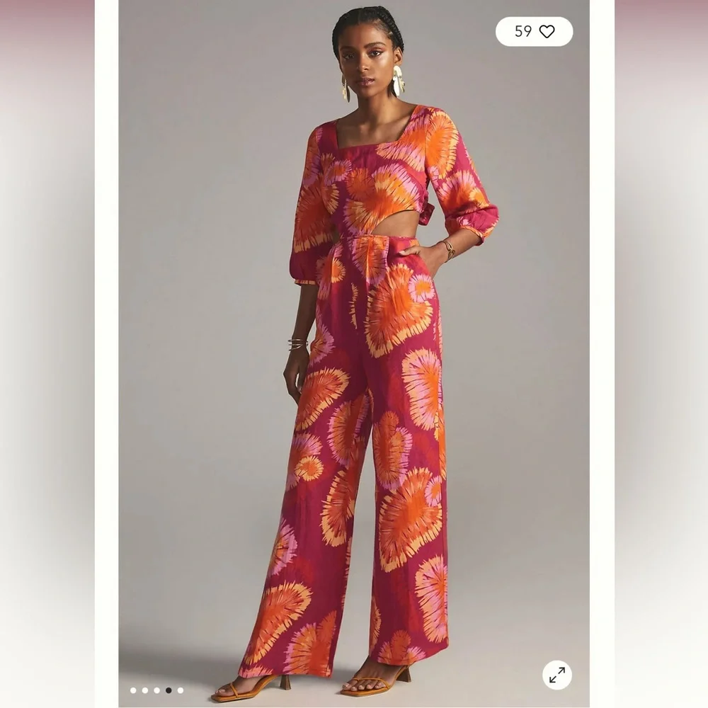 FARM Rio Tie-Back Printed Jumpsuit - Picture 2 of 4